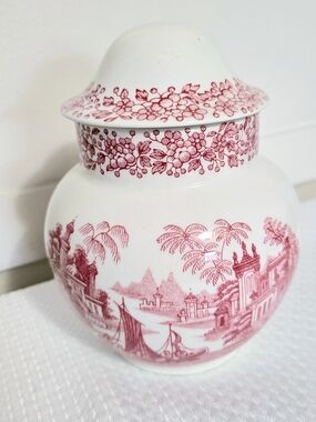 Pickman Ironstone Ginger Jar La Cartuja Seville 194 Spain Landscape Boats Villag